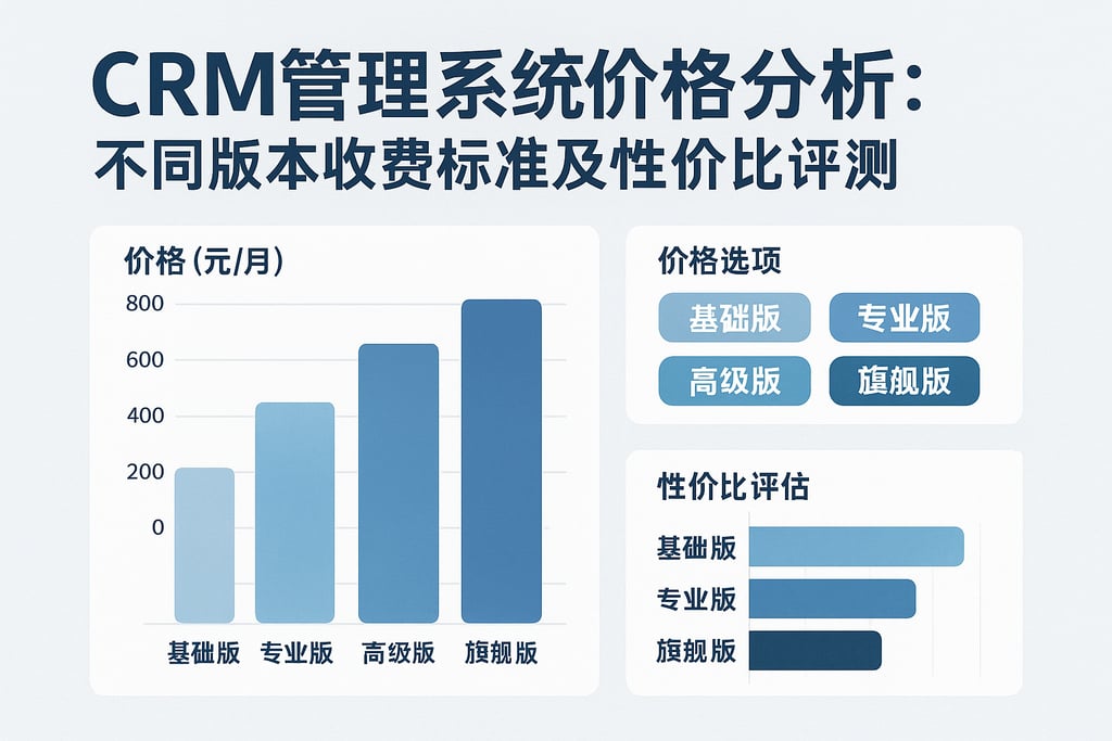 CRM管理系统价格分析：不同版本收费标准及性价比评测