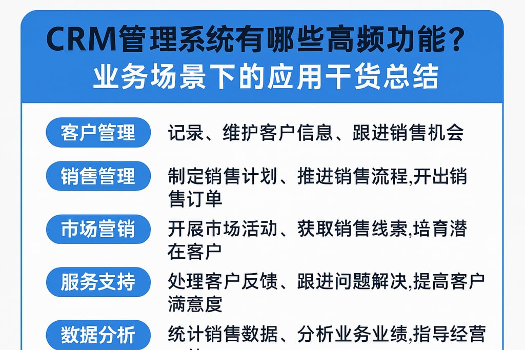 CRM管理系统有哪些高频功能？业务场景下的应用干货总结