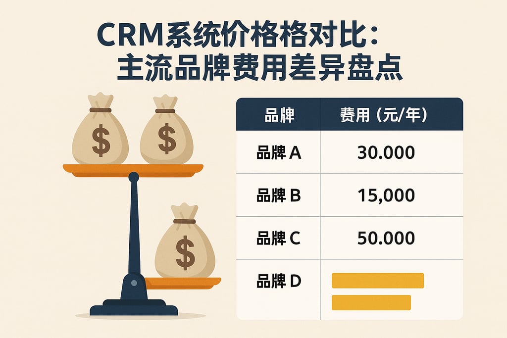 CRM系统价格对比：主流品牌费用差异盘点