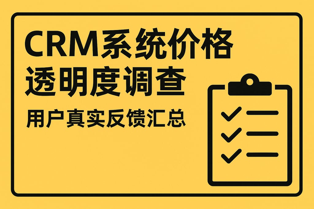 CRM系统价格透明度调查，用户真实反馈汇总