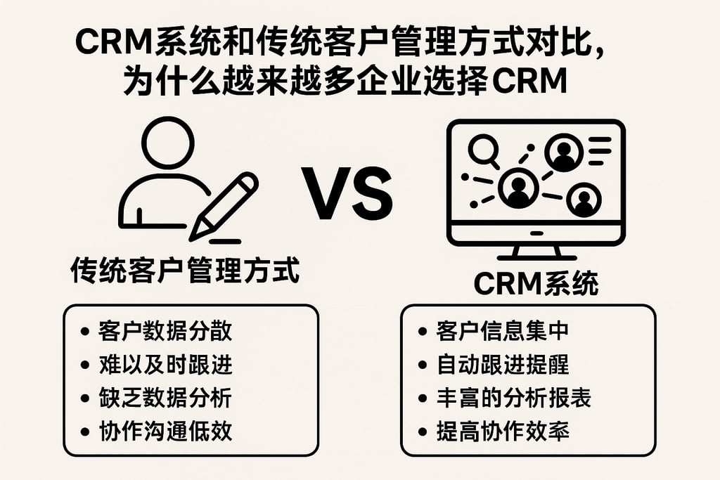 CRM系统和传统客户管理方式对比，为什么越来越多企业选择CRM