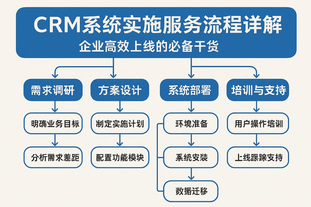 CRM系统实施服务流程详解，企业高效上线的必备干货