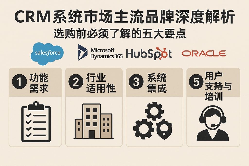 CRM系统市场主流品牌深度解析，选购前必须了解的五大要点