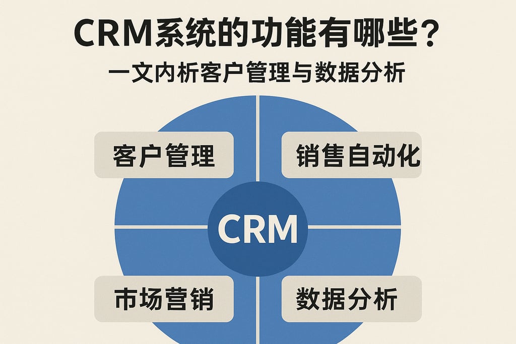 CRM系统的功能有哪些？一文解析客户管理与数据分析
