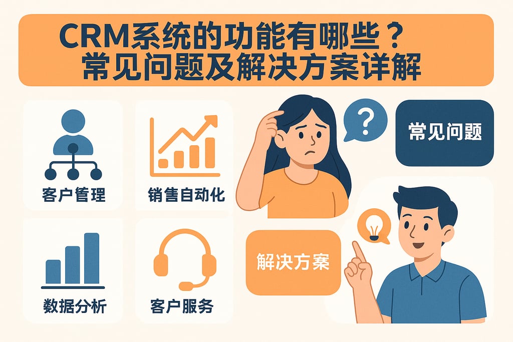 CRM系统的功能有哪些？常见问题及解决方案详解