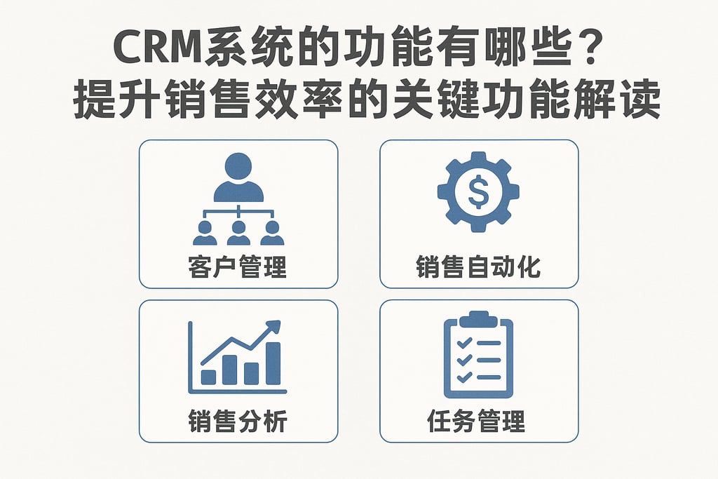 CRM系统的功能有哪些？提升销售效率的关键功能解读