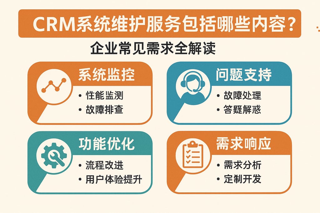 CRM系统维护服务包括哪些内容？企业常见需求全解读