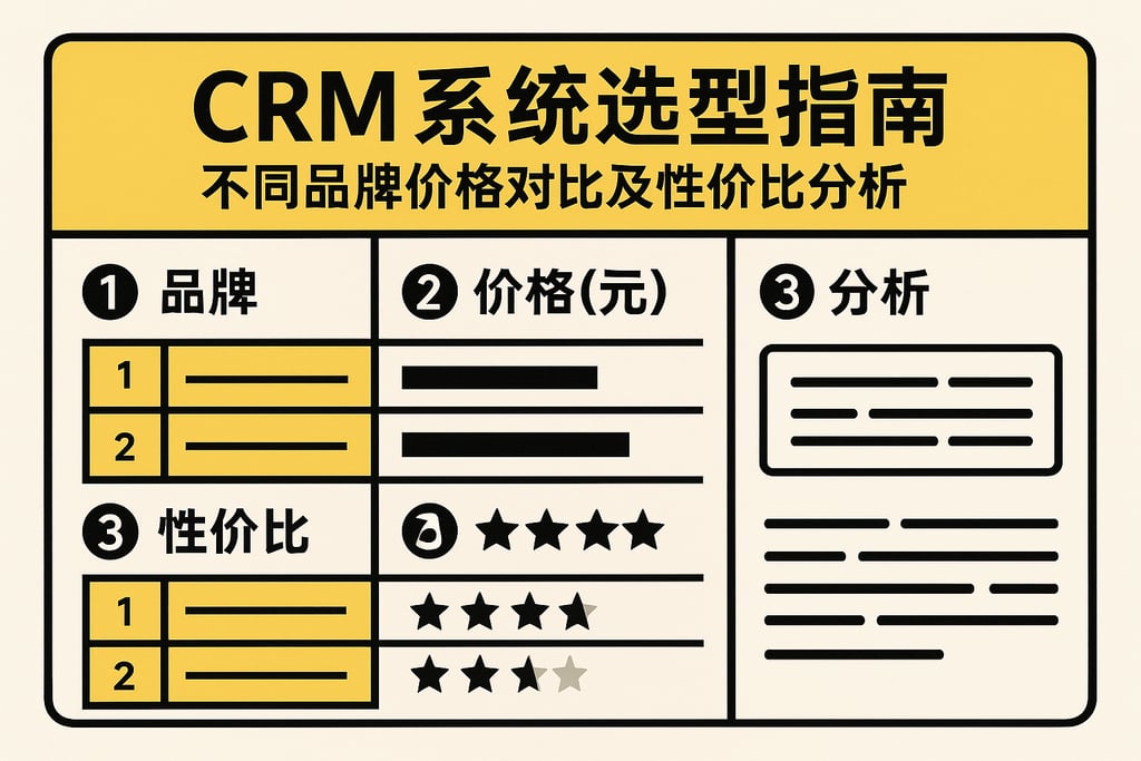 CRM系统选型指南：不同品牌价格对比及性价比分析