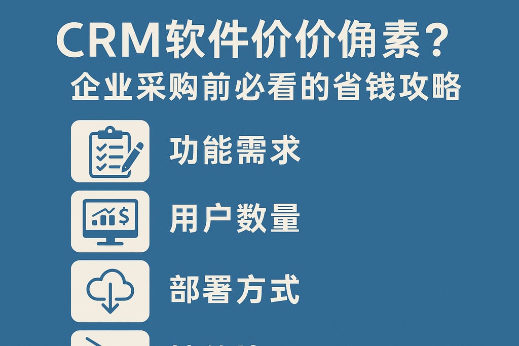 CRM软件价格影响因素有哪些？企业采购前必看的省钱攻略