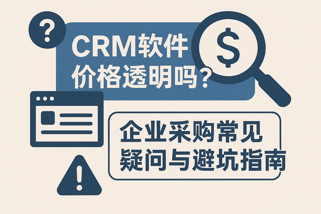 CRM软件价格透明吗？企业采购常见疑问与避坑指南