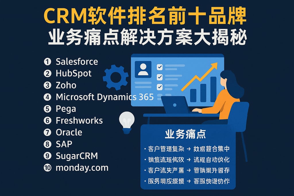 CRM软件排名前十品牌业务痛点解决方案大揭秘
