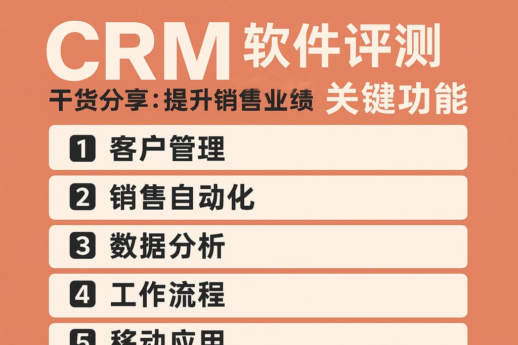 CRM软件评测干货分享：提升销售业绩的五大关键功能