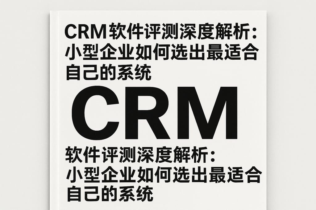 CRM软件评测深度解析：小型企业如何选出最适合自己的系统