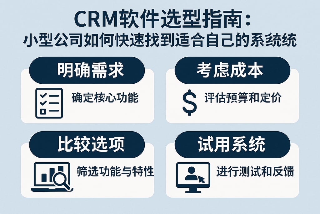 CRM软件选型指南：小型公司如何快速找到适合自己的系统
