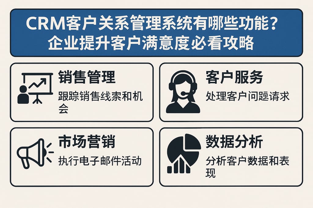 crm客户关系管理系统有哪些功能？企业提升客户满意度必看攻略