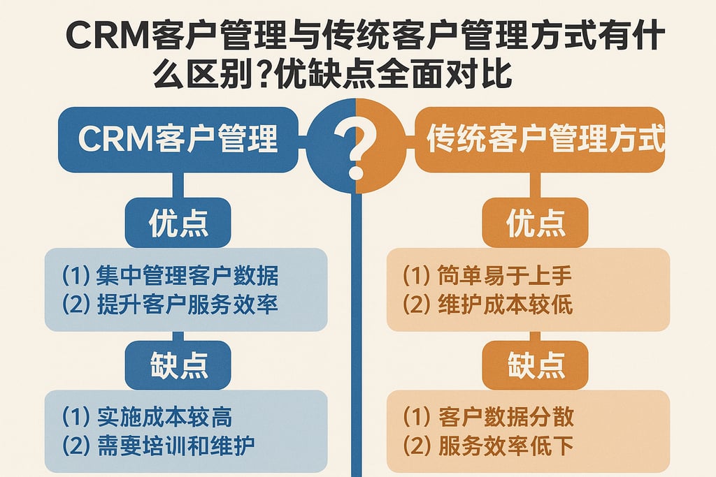 crm客户管理与传统客户管理方式有什么区别？优缺点全面对比