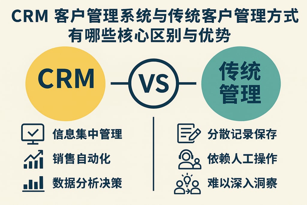 crm客户管理系统和传统客户管理方式有哪些核心区别与优势