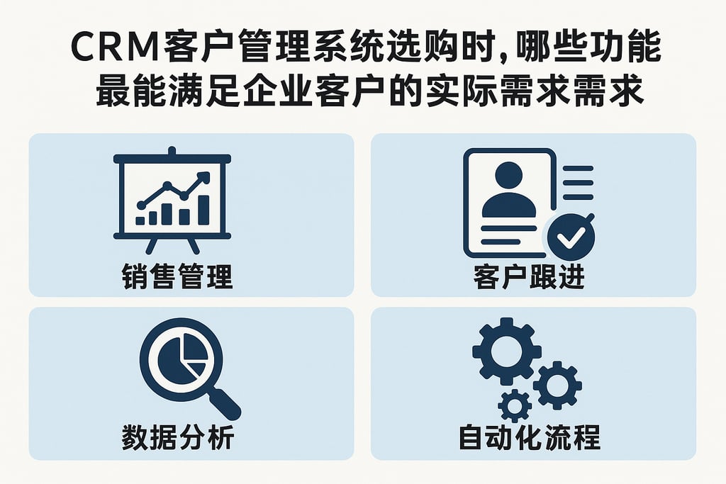 crm客户管理系统选购时，哪些功能最能满足企业客户的实际需求