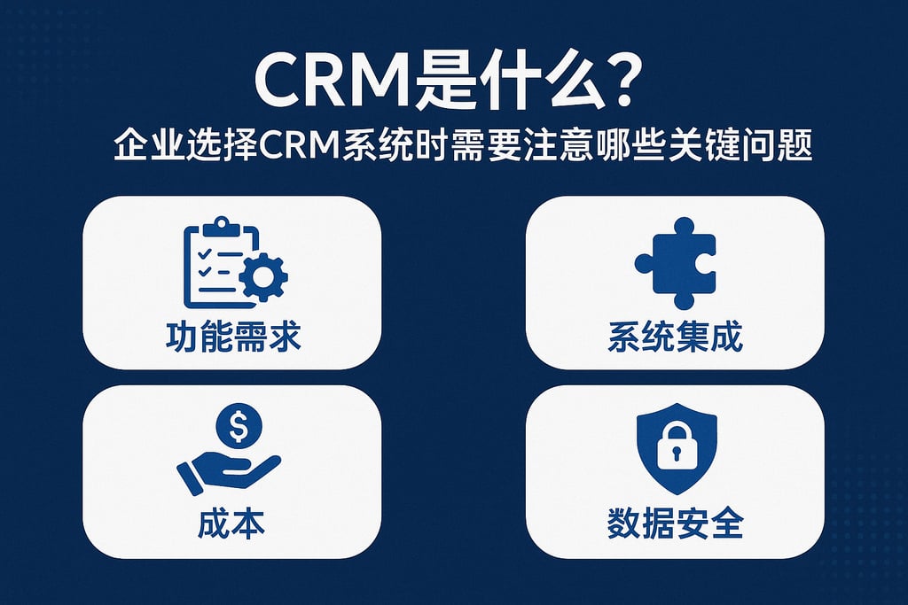 crm是什么？企业选择crm系统时需要注意哪些关键问题