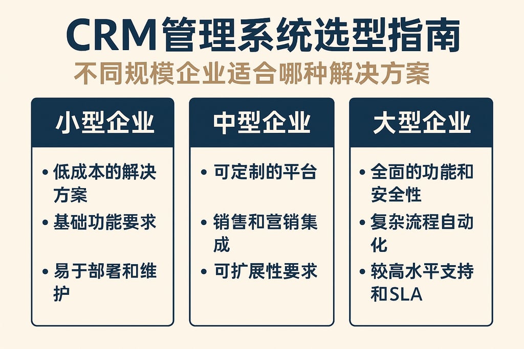 crm管理系统选型指南：不同规模企业适合哪种解决方案