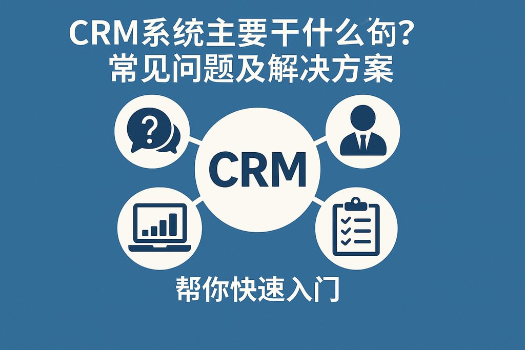 crm系统主要干什么的？常见问题及解决方案，帮你快速入门