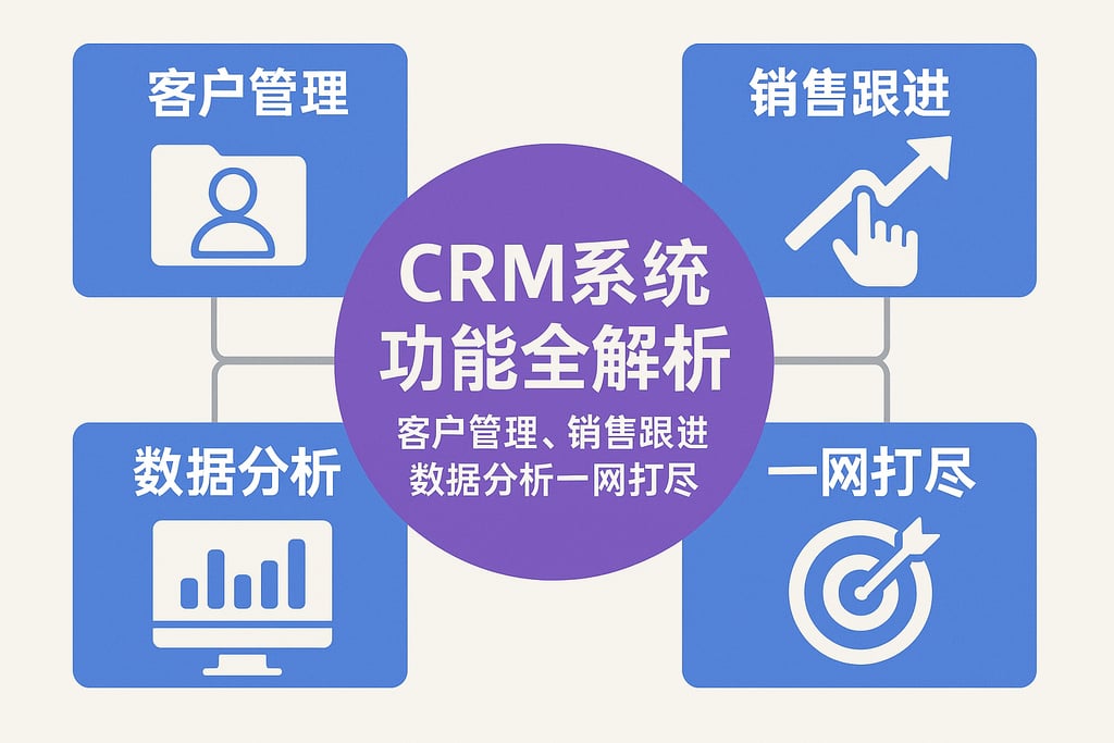 crm系统功能全解析：客户管理、销售跟进、数据分析一网打尽