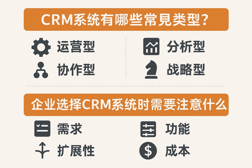 crm系统有哪些常见类型？企业选择crm系统时需要注意什么