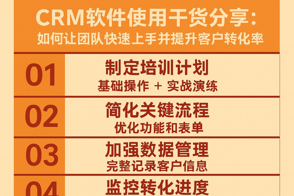 crm软件使用干货分享：如何让团队快速上手并提升客户转化率