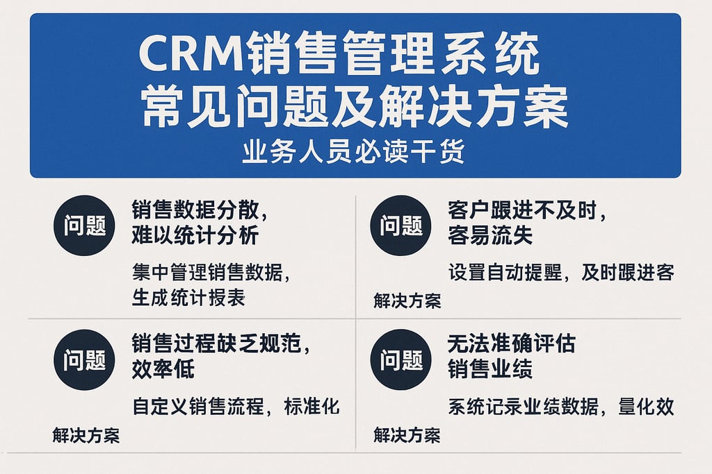 crm销售管理系统常见问题及解决方案，业务人员必读干货