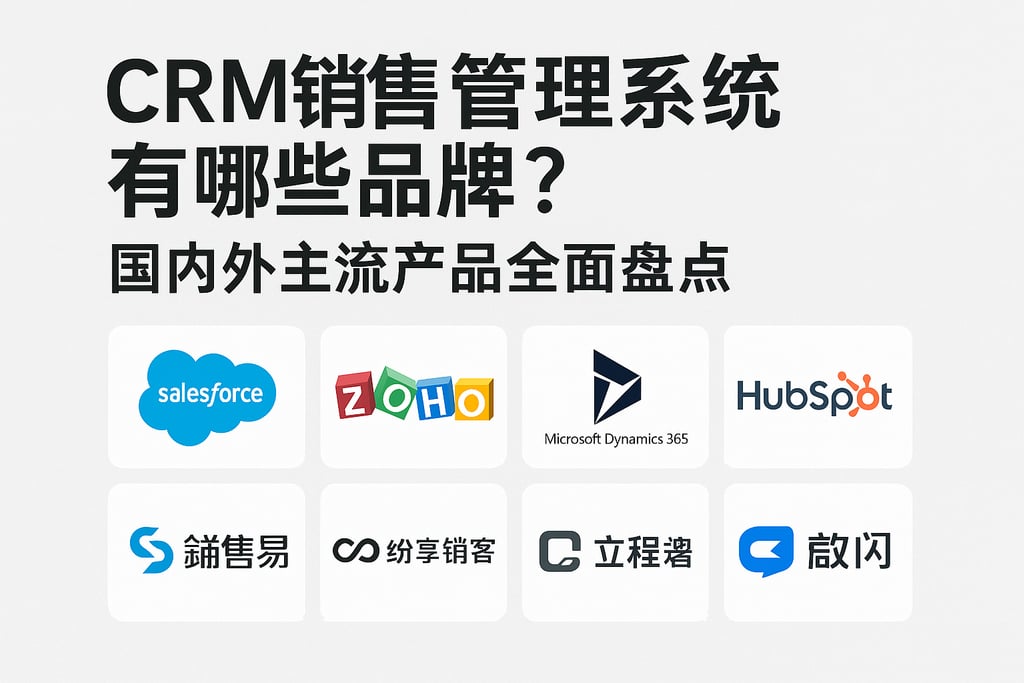 crm销售管理系统有哪些品牌？国内外主流产品全面盘点