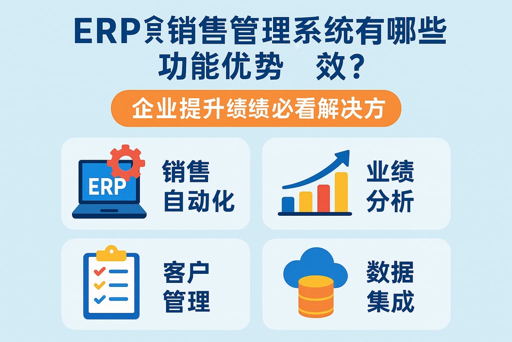 erp销售管理系统有哪些功能优势？企业提升业绩必看解决方案