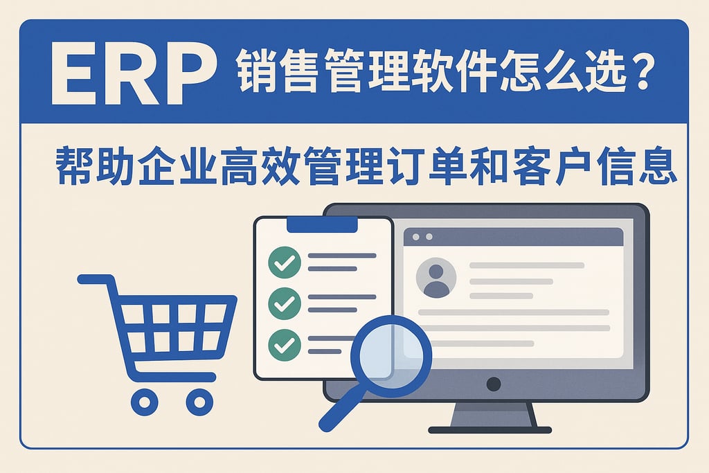 erp销售管理软件怎么选？帮助企业高效管理订单和客户信息