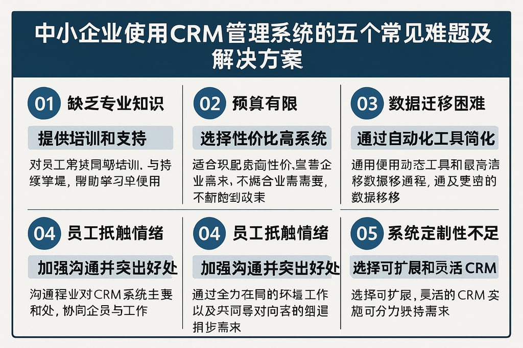 中小企业使用CRM管理系统的五个常见难题及解决方案