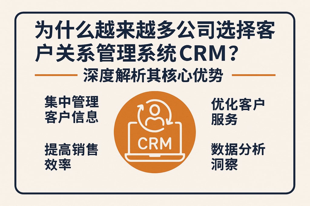 为什么越来越多公司选择客户关系管理系统crm？深度解析其核心优势