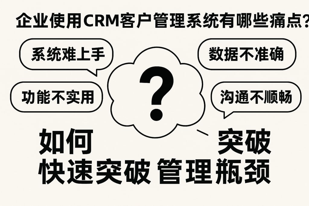 企业使用crm客户管理系统有哪些痛点？如何快速突破管理瓶颈