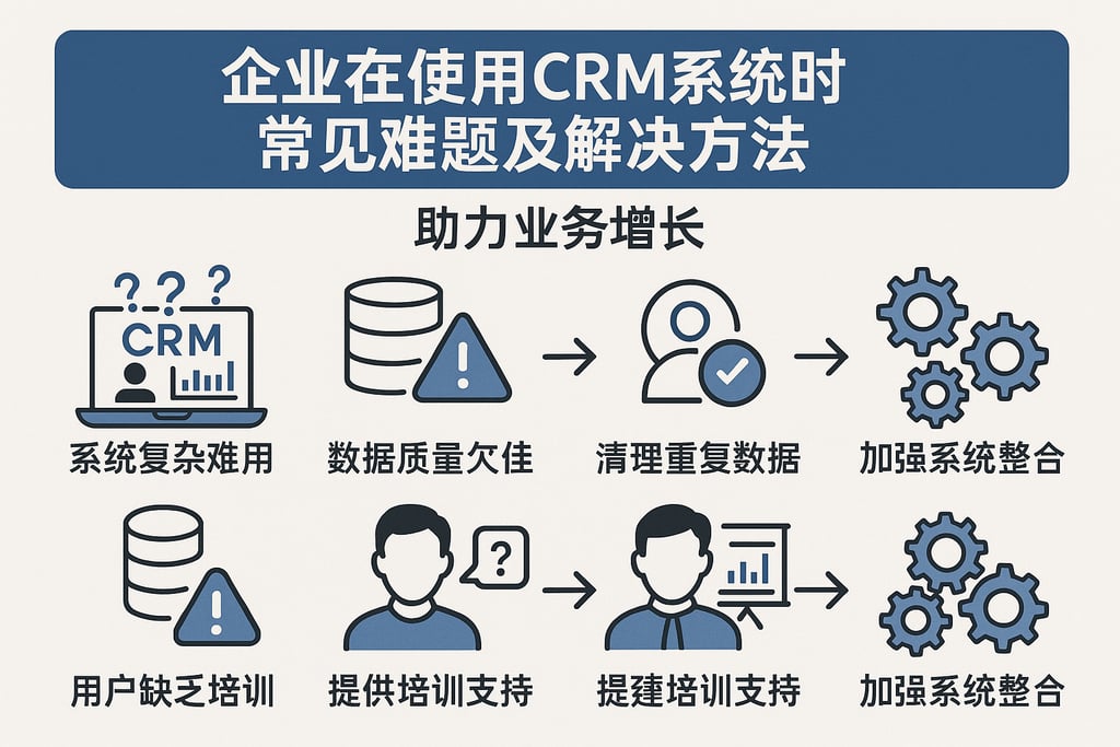 企业在使用CRM系统时常见难题及解决方法，助力业务增长