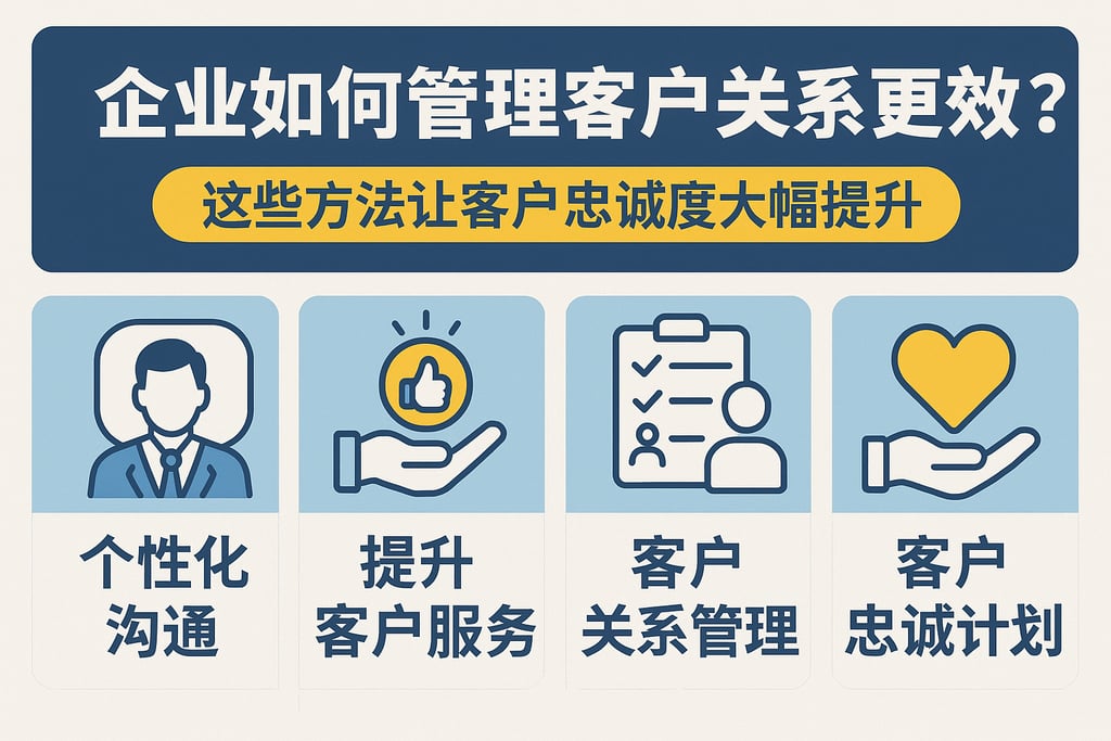 企业如何管理客户关系更高效？这些方法让客户忠诚度大幅提升