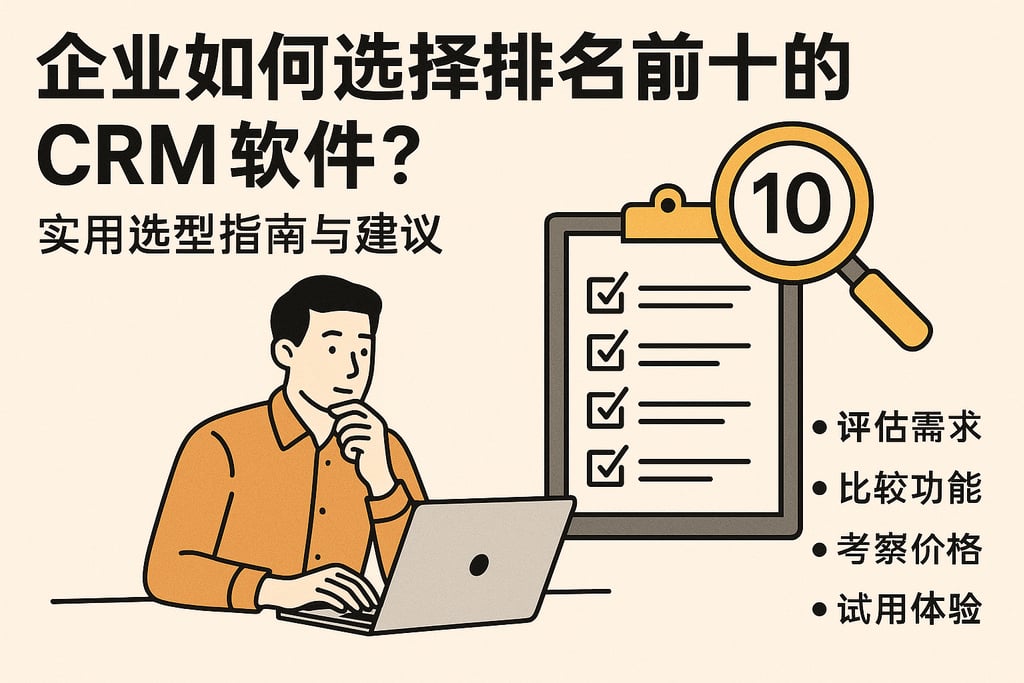 企业如何选择排名前十的CRM软件？实用选型指南与建议