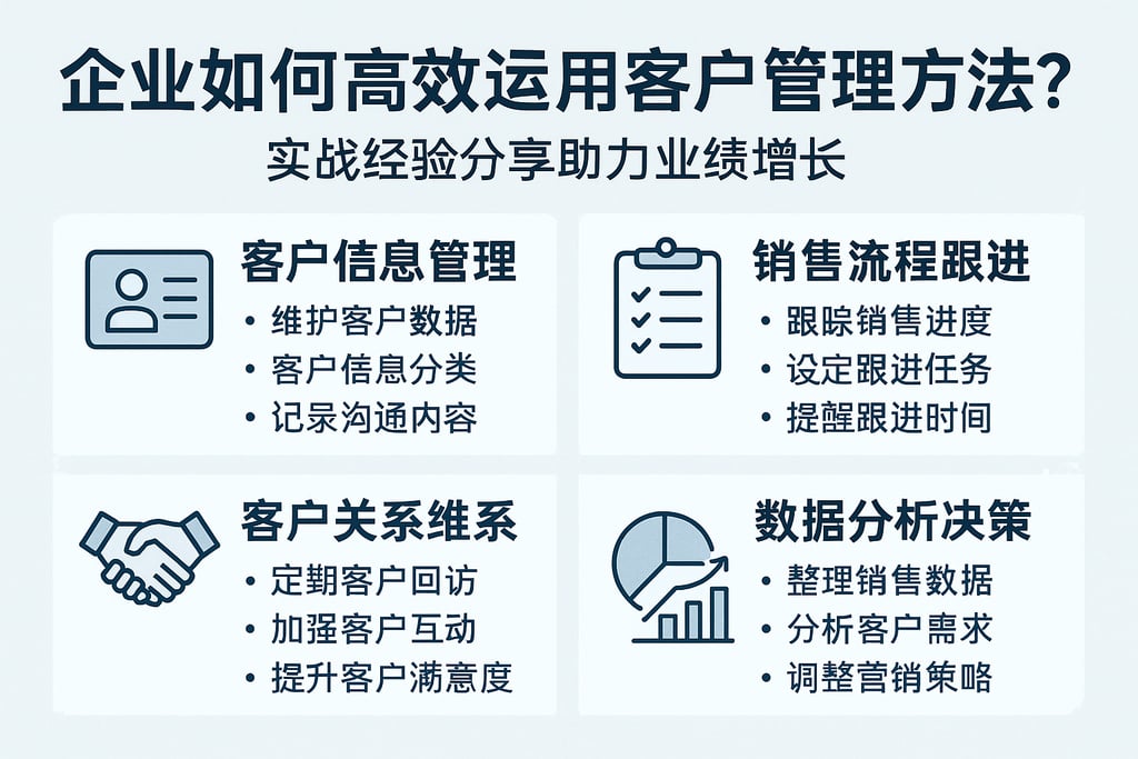 企业如何高效运用客户管理的方法？实战经验分享助力业绩增长