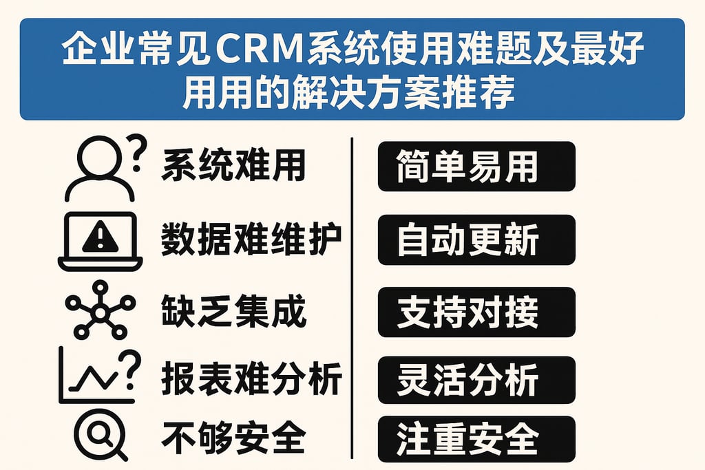 企业常见CRM系统使用难题及最好用的解决方案推荐