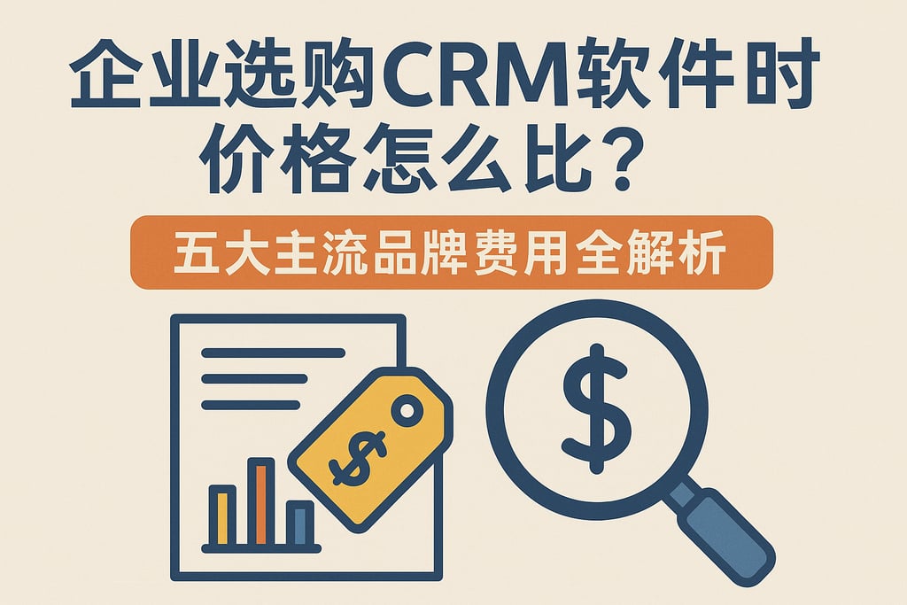 企业选购CRM软件时价格怎么比？五大主流品牌费用全解析