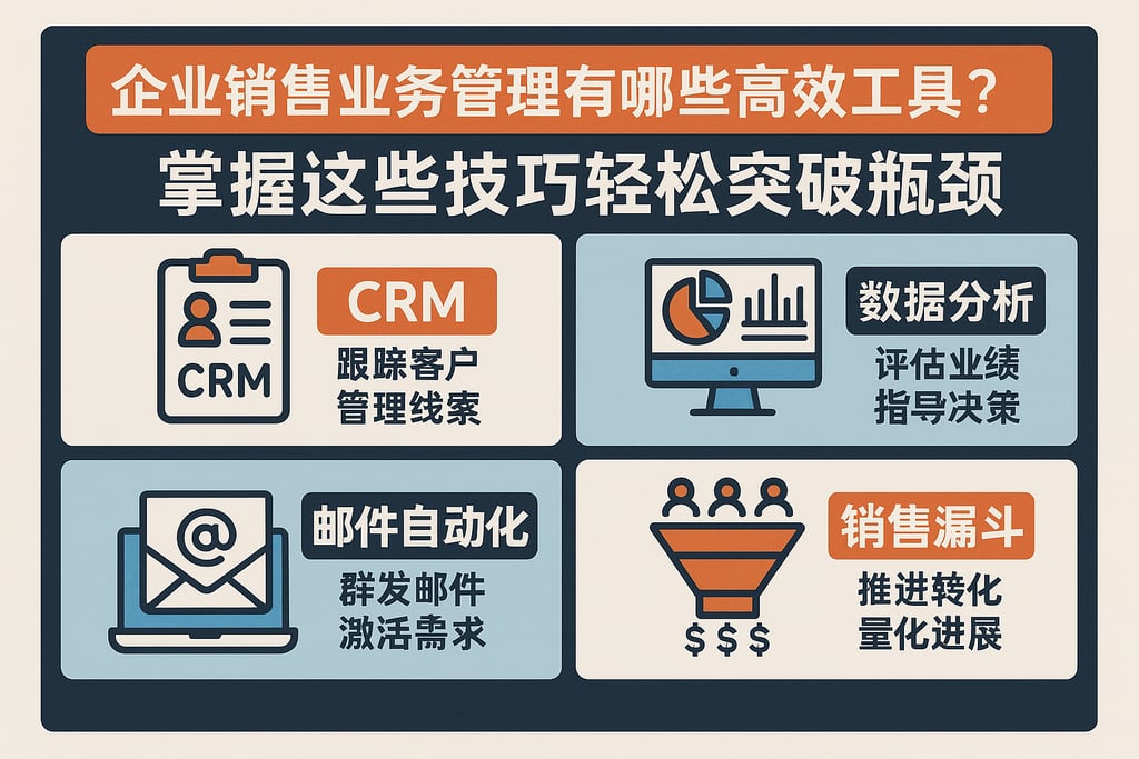 企业销售业务管理有哪些高效工具？掌握这些技巧轻松突破瓶颈