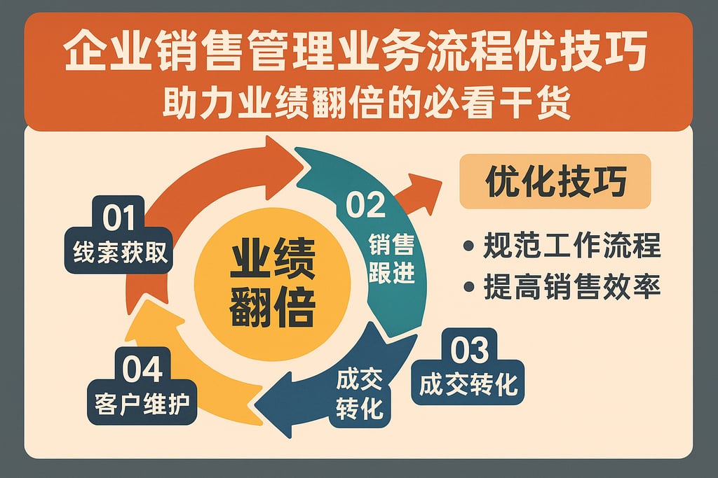 企业销售管理业务流程优化技巧，助力业绩翻倍的必看干货