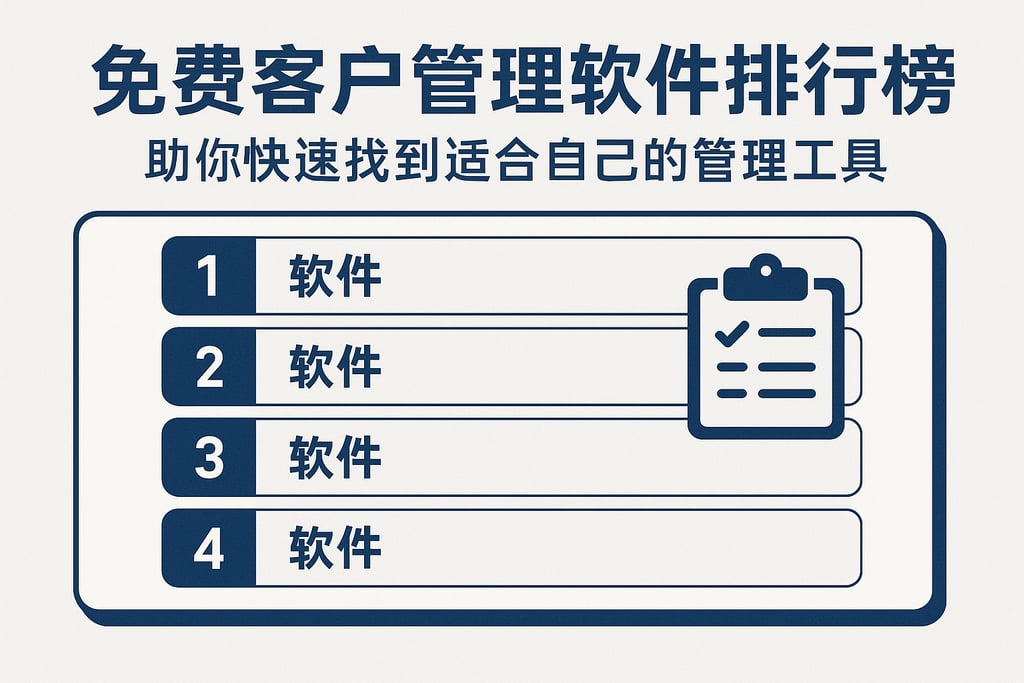 免费客户管理软件排行榜，助你快速找到适合自己的管理工具