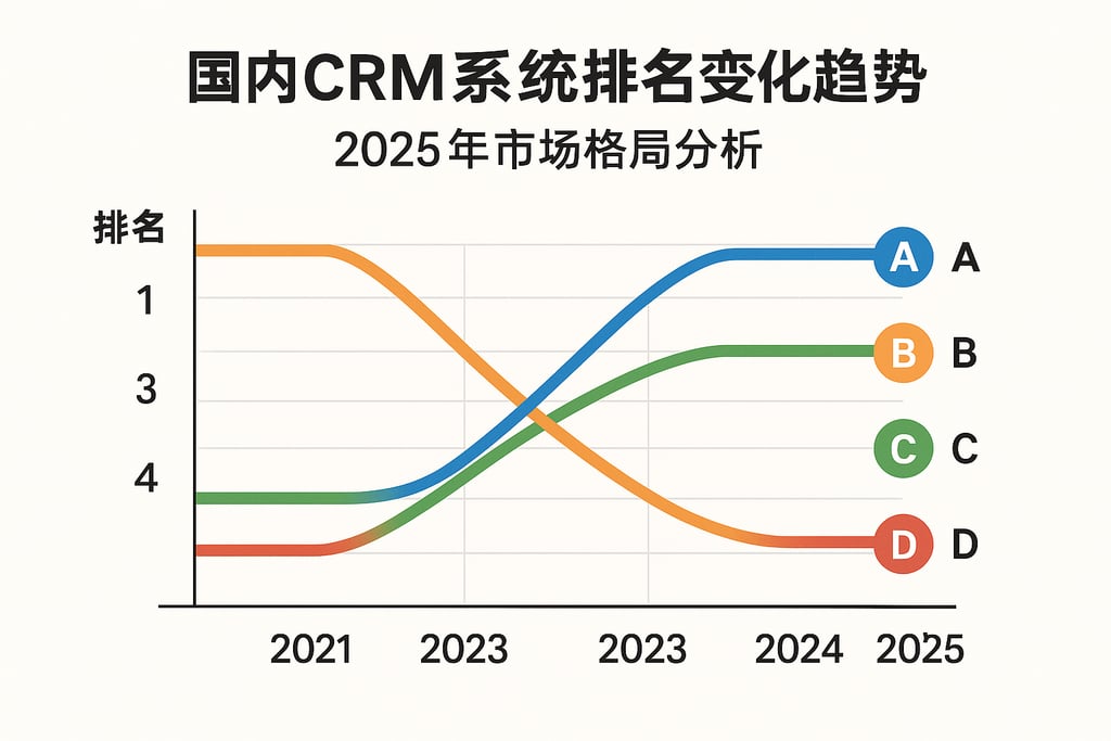 国内CRM系统排名变化趋势，2025年市场格局分析