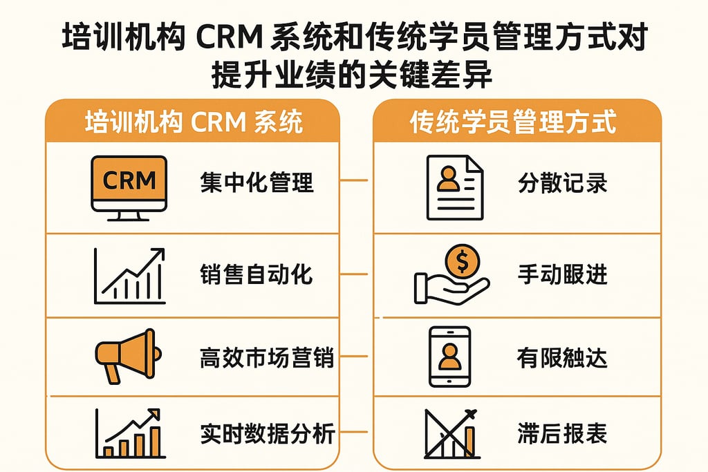 培训机构Crm系统和传统学员管理方式对比，提升业绩的关键差异