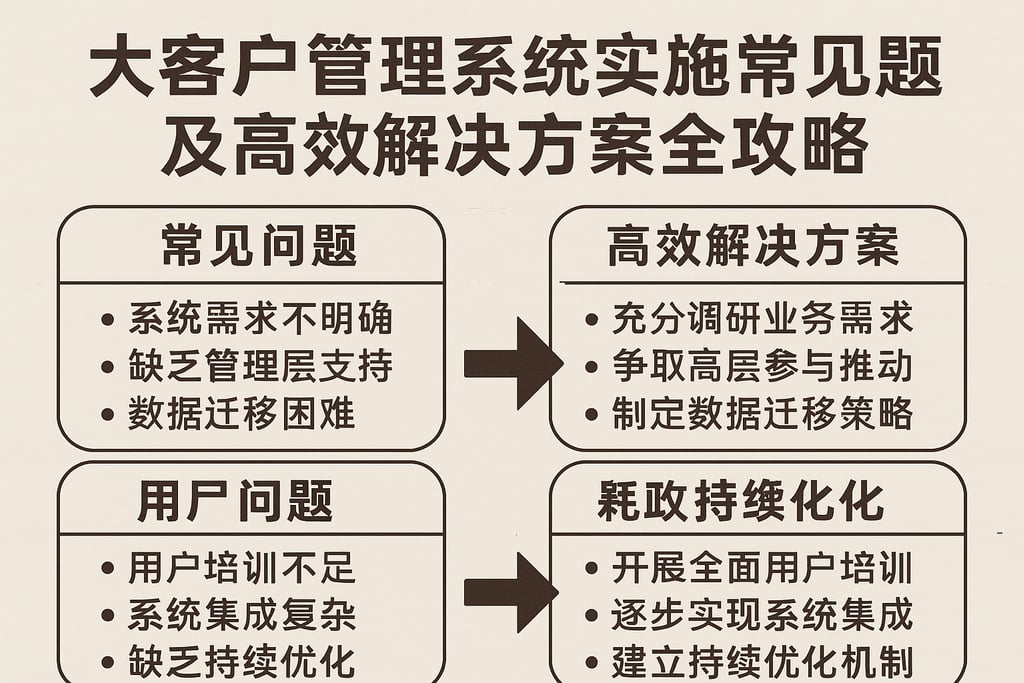 大客户管理系统实施常见问题及高效解决方案全攻略