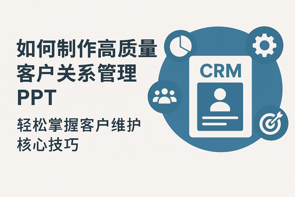 如何制作高质量客户关系管理ppt，轻松掌握客户维护核心技巧