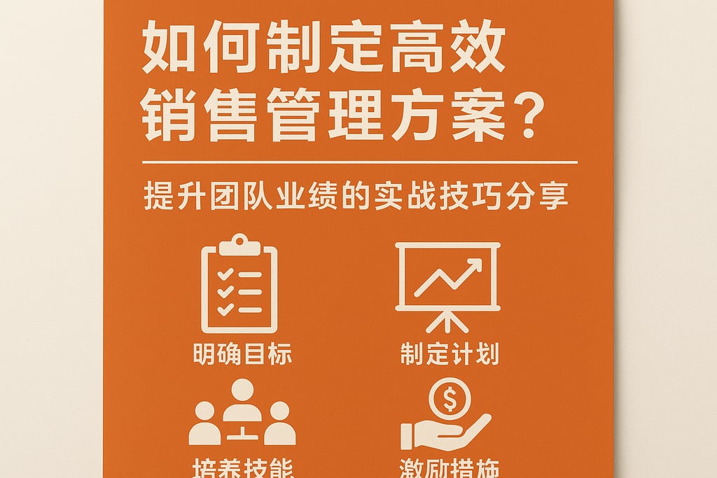 如何制定高效销售管理方案？提升团队业绩的实战技巧分享