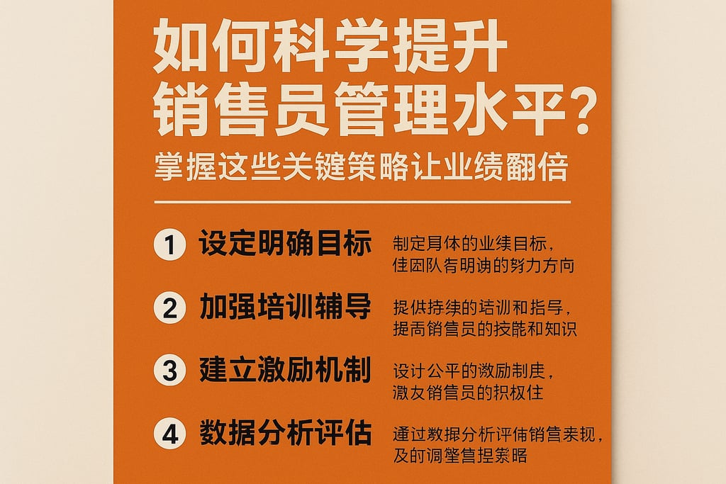 如何科学提升销售员管理水平？掌握这些关键策略让业绩翻倍